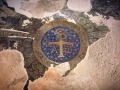 -Detail of the mosaic: central clypeus representing the Monogrammatic Cross   